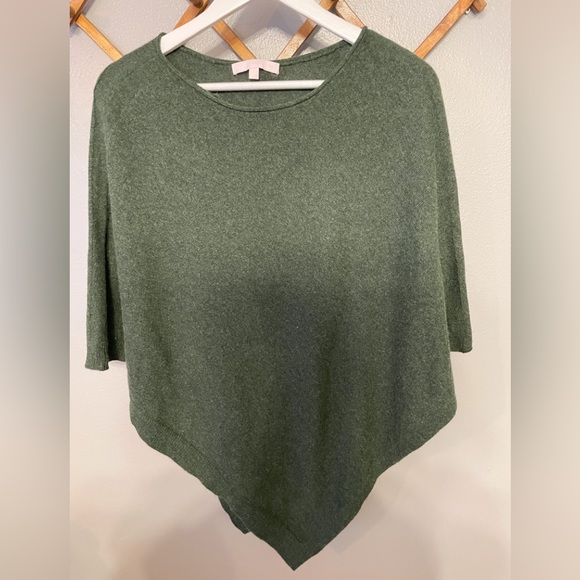 The Cashmere Project olive deep green poncho cashmere - Picture 1 of 5